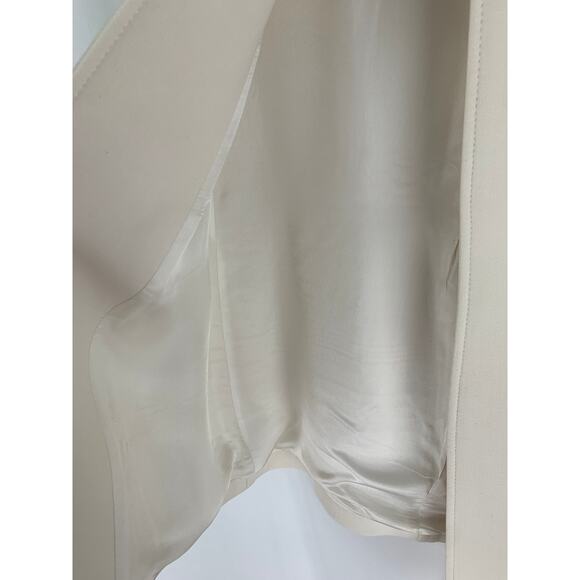 Zara Woman Jacket Coat Size Small Tassel Cuffs New Off White Blazer New Flawed - Picture 8 of 12